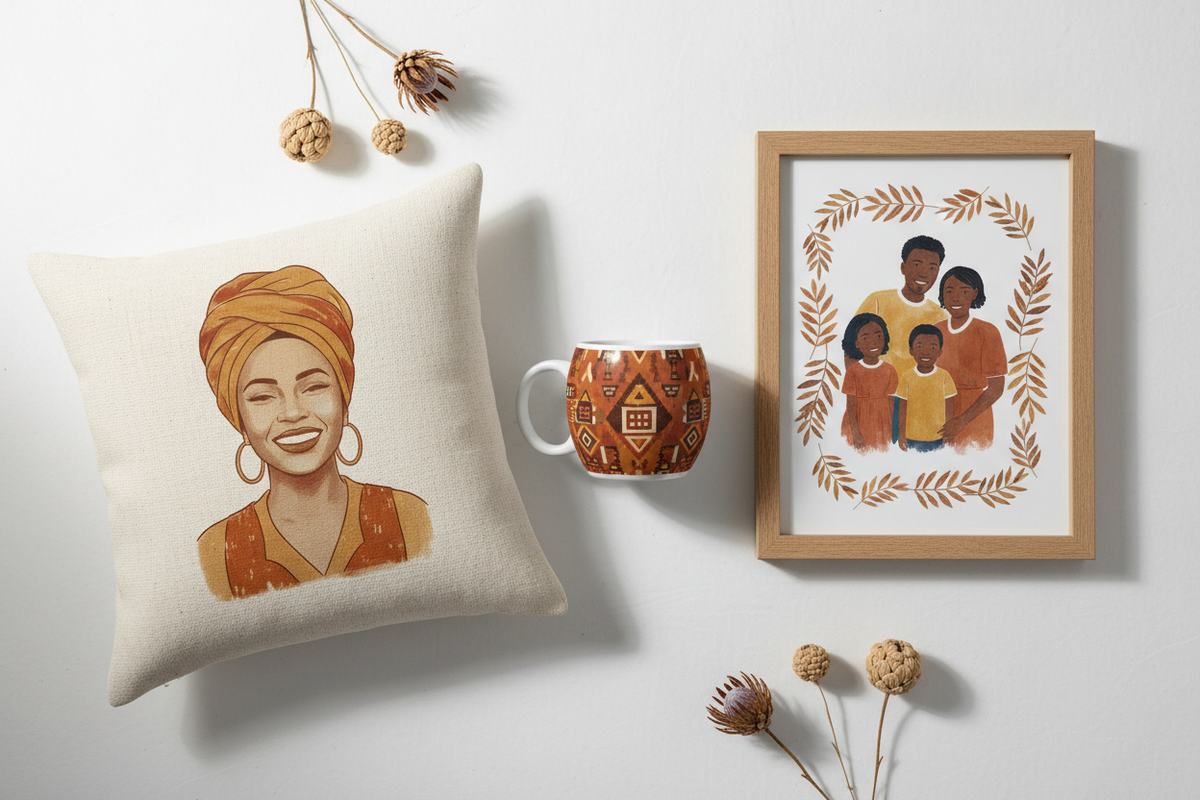 Idées Cadeaux Personnalisés à Pointe-Noire : Tasses, Coussins et Portraits qui Marquent les Esprits